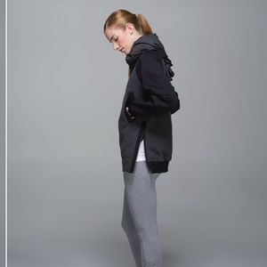 lululemon athletica Black and Gray Bomber Jacket